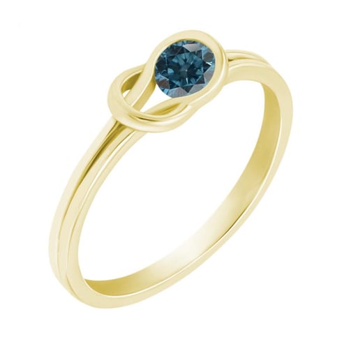 Romantischer Verlobungsring mit blauem Diamant Cearah