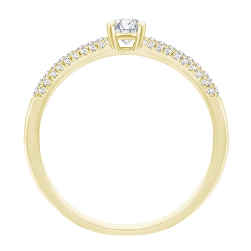 Verlobungsring aus Gold mit Diamanten Kristen