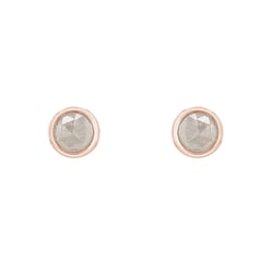 Minimalistische Ohrstecker mit Salt and Pepper Diamanten in Bezelfassung Tofine