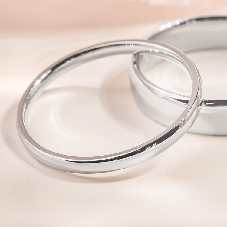 Flache Eheringe aus Platin 157892