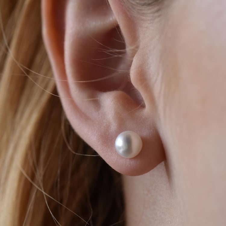 Perlenohrringe aus Gold Abira 13336