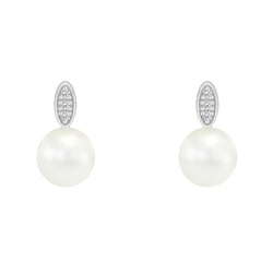 Perlenohrringe aus Gold und mit Diamanten Holis