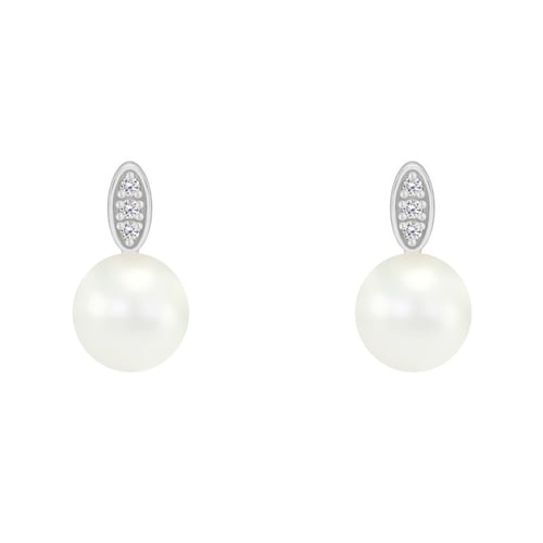 Perlenohrringe aus Gold und mit Diamanten Holis
