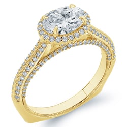Diamanten Verlobungsring im Halostil Leimoni