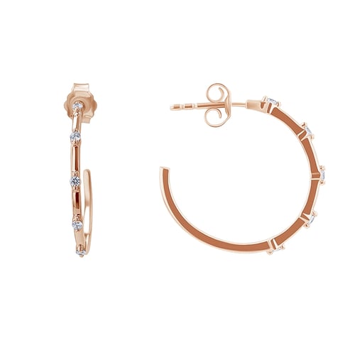 Runde Ohrringe mit Diamanten Garcia