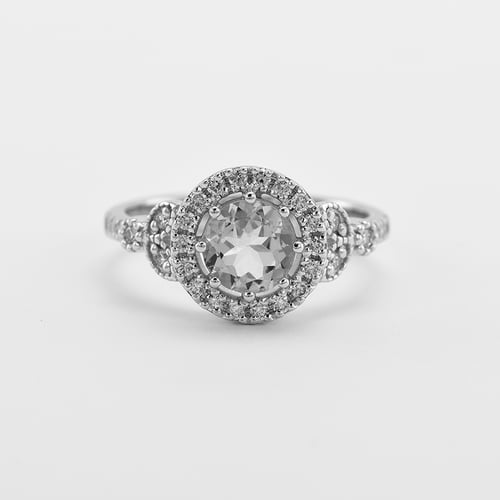 Verlobungsring mit Moissanit und lab-grown Diamanten Varana