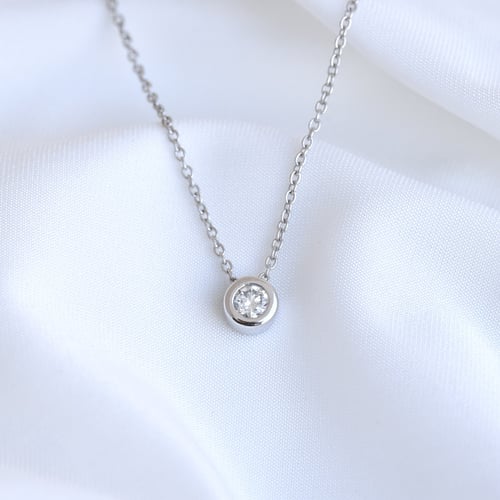 Silberner Halskette mit Lab Grown Diamant Adriana