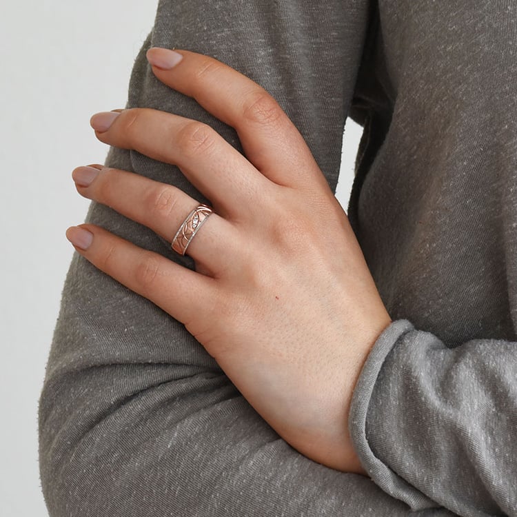 Unikate Eheringe aus Gold mit Diamanten Ivan 77268