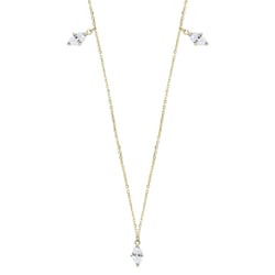 Goldene Kette mit weißem Topas Rosalva