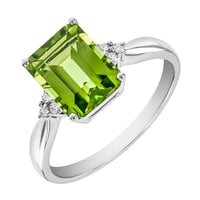 Goldring mit Olivin und DIamanten Chaitra