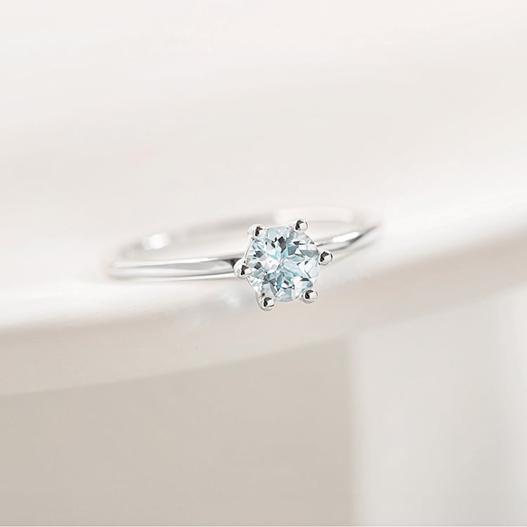 Verlobungsring mit Aquamarin Birdie 152682