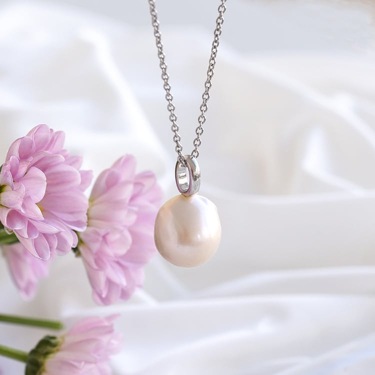 Silberner Anhänger mit Perle Nitin 83588