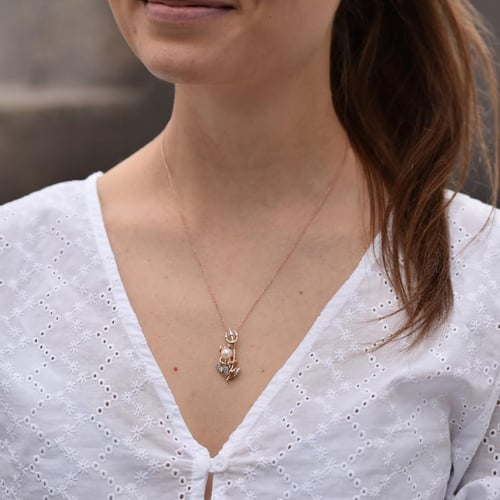 Teufelchen mit Perle und Diamanten Devil