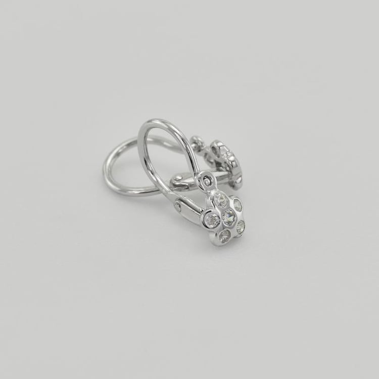 Goldene Kinderohrringe in Form einer Blume mit Lab Grown Diamanten Alexandra 145279