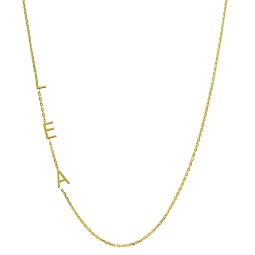 Silberkette mit drei Buchstaben nach Ihrer Wahl Lupe