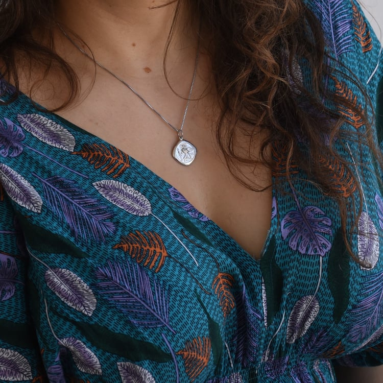 Heiliger Christopher in Silber auf dem Hals 64605