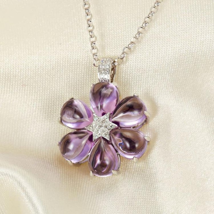 Goldener Anhänger Amethyst 5288