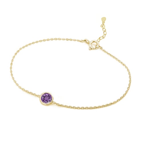 Silbernes Armband mit Amethyst Arleth