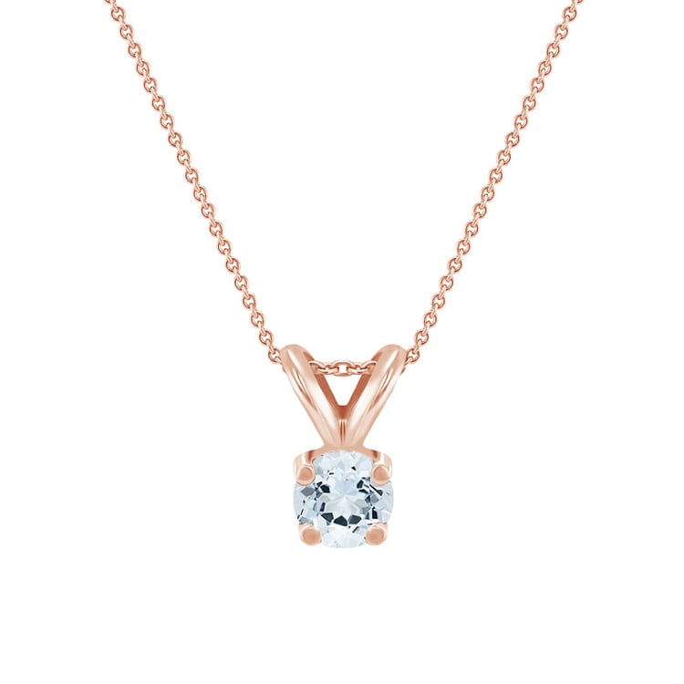 Solitär Anhänger mit Aquamarin Lalom 92656