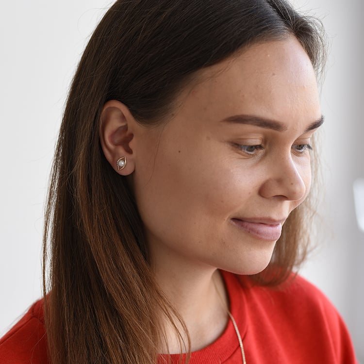 Elegante Ohrringe mit Perlen und Zirkonia Rochelle 61626