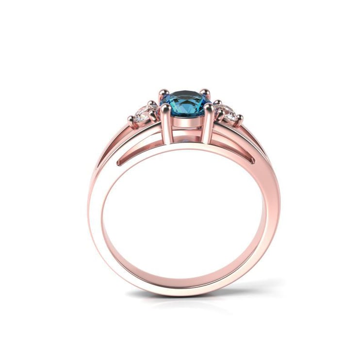 Ring mit blauem Diamant 16703