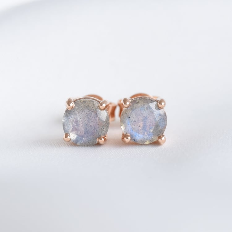 Elegante goldene Ohrringe mit Labradoriten Bernice 79948