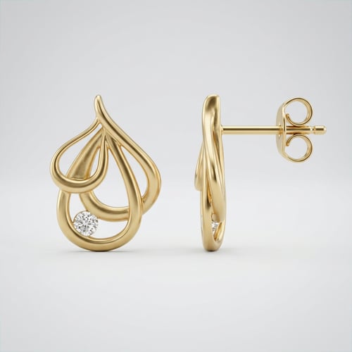 Goldenes Schmuckset mit Diamanten Aspasia