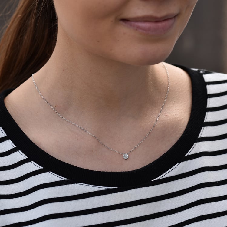 Minimalistische Kette mit Diamanten Everild 42128