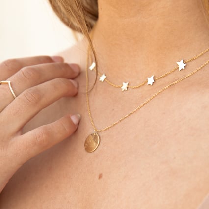 Silbernes Schmuck-Set mit Sternen Der kleine Prinz