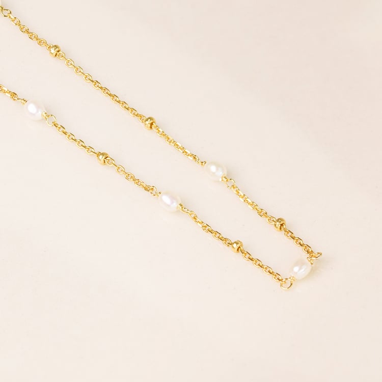 Silberne Halskette mit Perlen Landia 164632