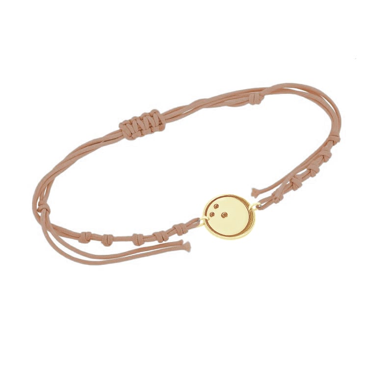 String-Armband Kugel mit Gravur Ihrer Wahl Bowling 124844