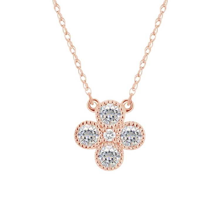 Halskette mit Moissaniten und Diamant Emely 136033