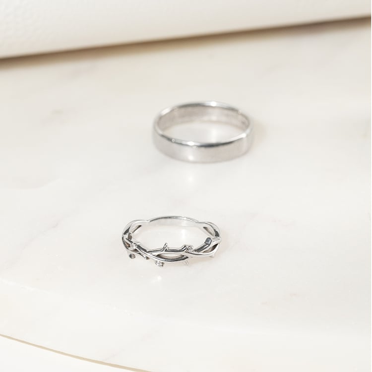 Zarter Ring mit einem Zweiglein und Lab Grown Diamanten Hamana 136268