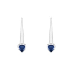 Hängeohrringe mit Saphir Herzen Levy