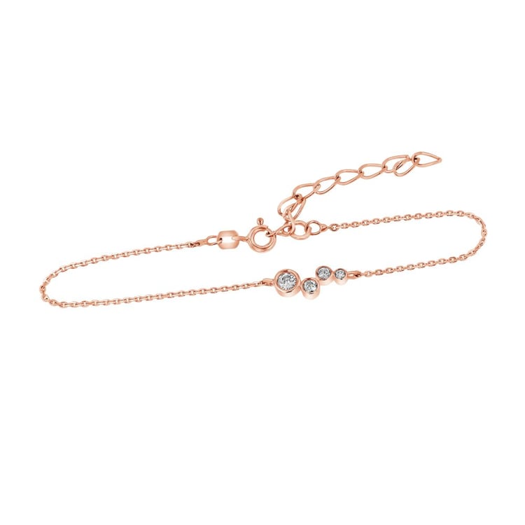 Modernes Silberarmband mit Diamanten Viola 163669