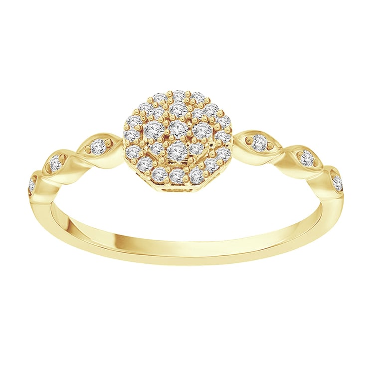 Eleganter Halo-Ring mit Diamanten Aglaya 93053