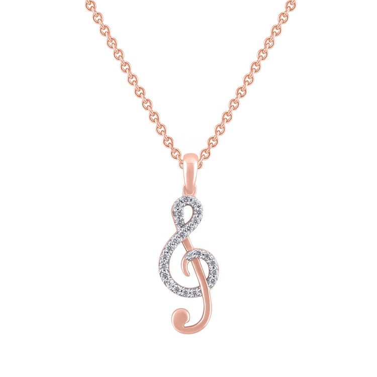 Anhänger mit Lab Grown Diamanten in Form eines Violinschlüssels 163229