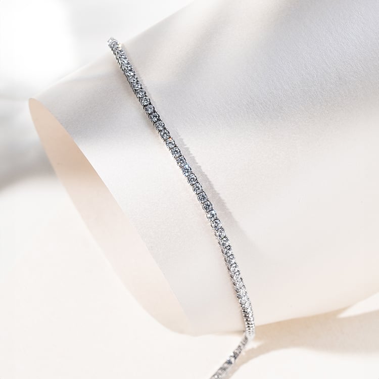 Goldenes Tennis Halskette mit Lab Grown Diamanten Hingis 141100