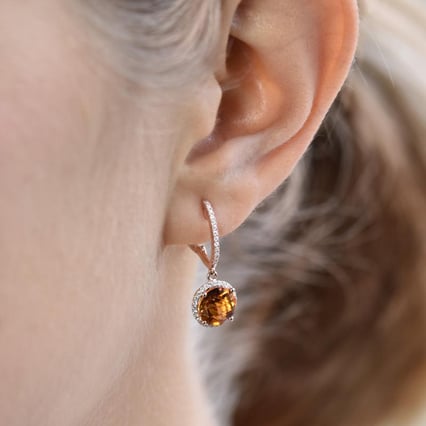 Ohrringe mit Citrinen und Diamanten Ciara