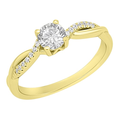 Verlobungsring mit Buchstaben und Diamanten Aliye