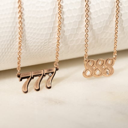 Halskette mit Diamanten Engelszahlen