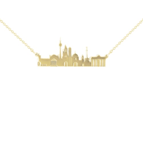 Silberne Kette und Anhänger Stadt Berlin