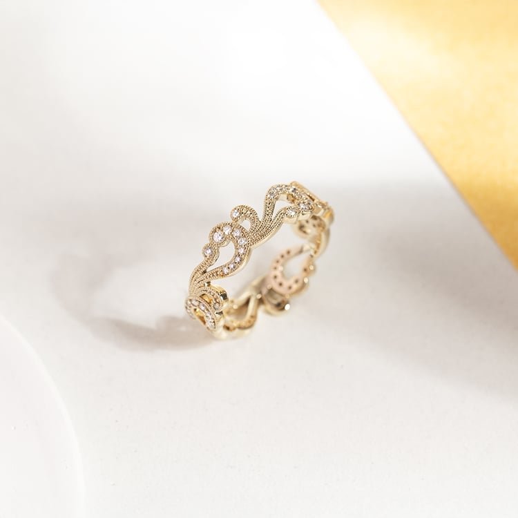 Vintage Goldringe mit Diamanten Christine 149205