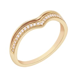 Gebogener Eternity-Ring mit Diamanten Irving