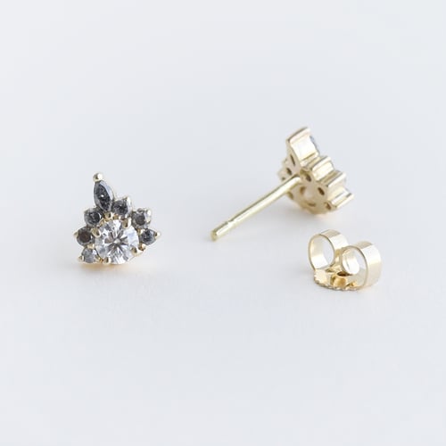 Ohrringe mit Moissaniten und Salt and Pepper Diamanten Kruno