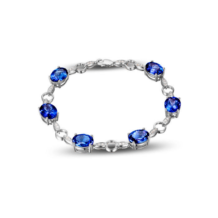 Goldenes Armband mit Tansaniten Kajjali 88329