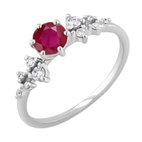 Verlobungsring mit Rubin und Diamanten Olha
