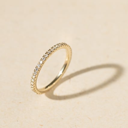 Eternity Ring aus Gold mit 1.25 mm Diamanten Benjamin