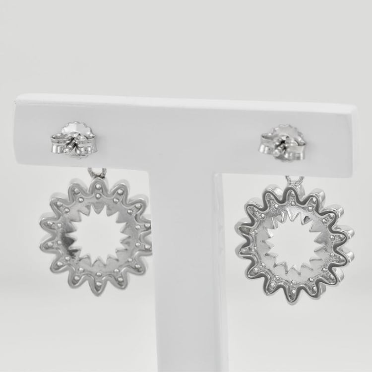 Silberohrringe in Form einer Sonne Taha 35809