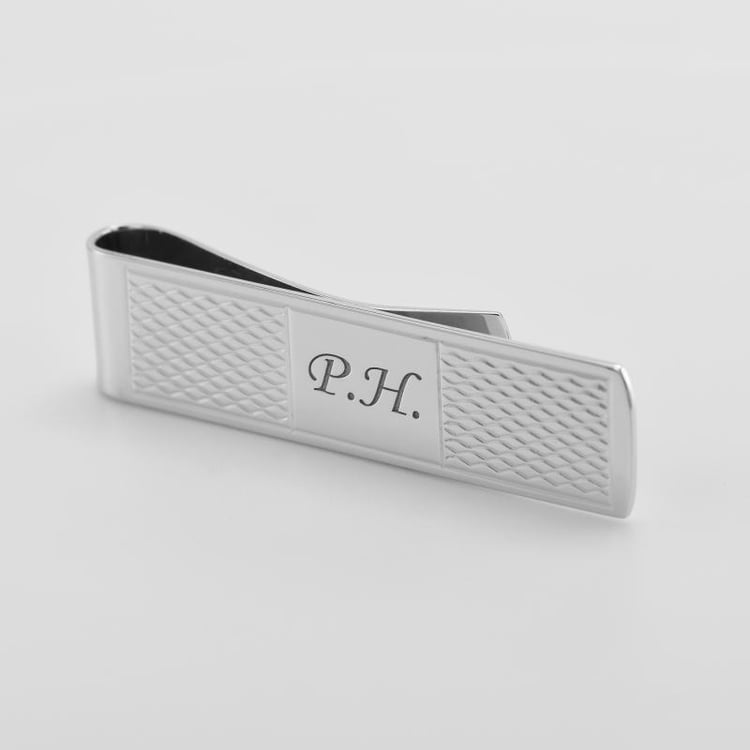 Geldklammer aus Silber mit Gravur Clip 50401